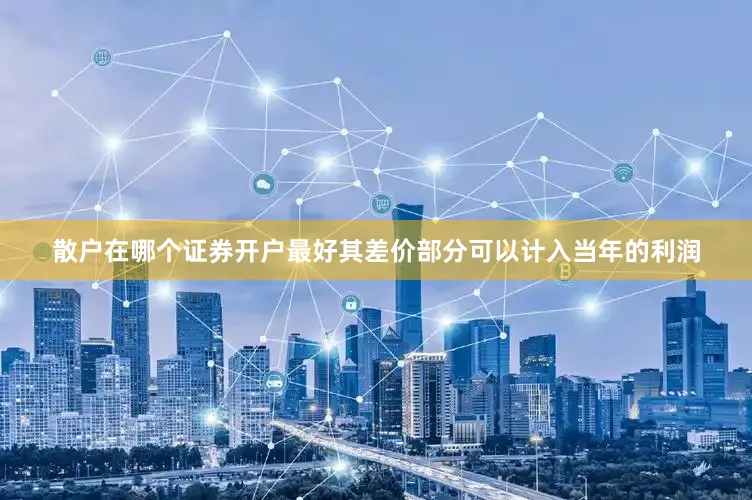 散户在哪个证券开户最好其差价部分可以计入当年的利润