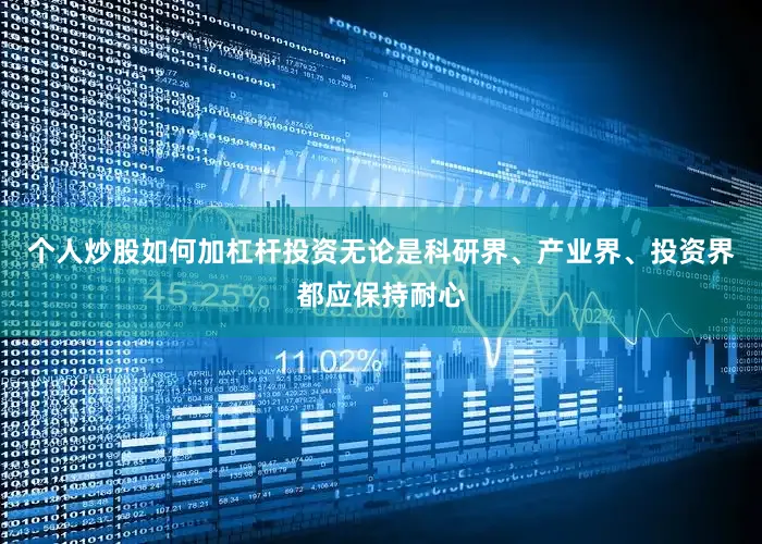 个人炒股如何加杠杆投资无论是科研界、产业界、投资界都应保持耐心