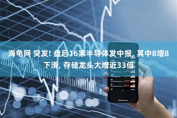 海龟网 突发! 盘后16家半导体发中报, 其中8增8下滑, 存储龙头大增近33倍